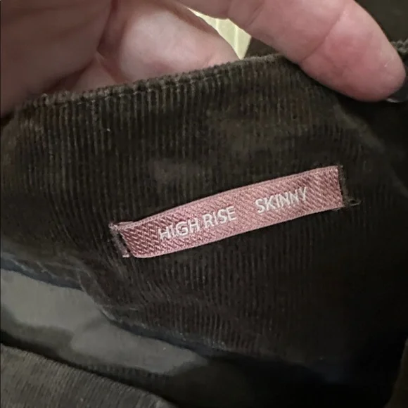 Jag Jeans Brown Corduroy Pants High Rise Skinny size 8 Pull on - Picture 4 of 5